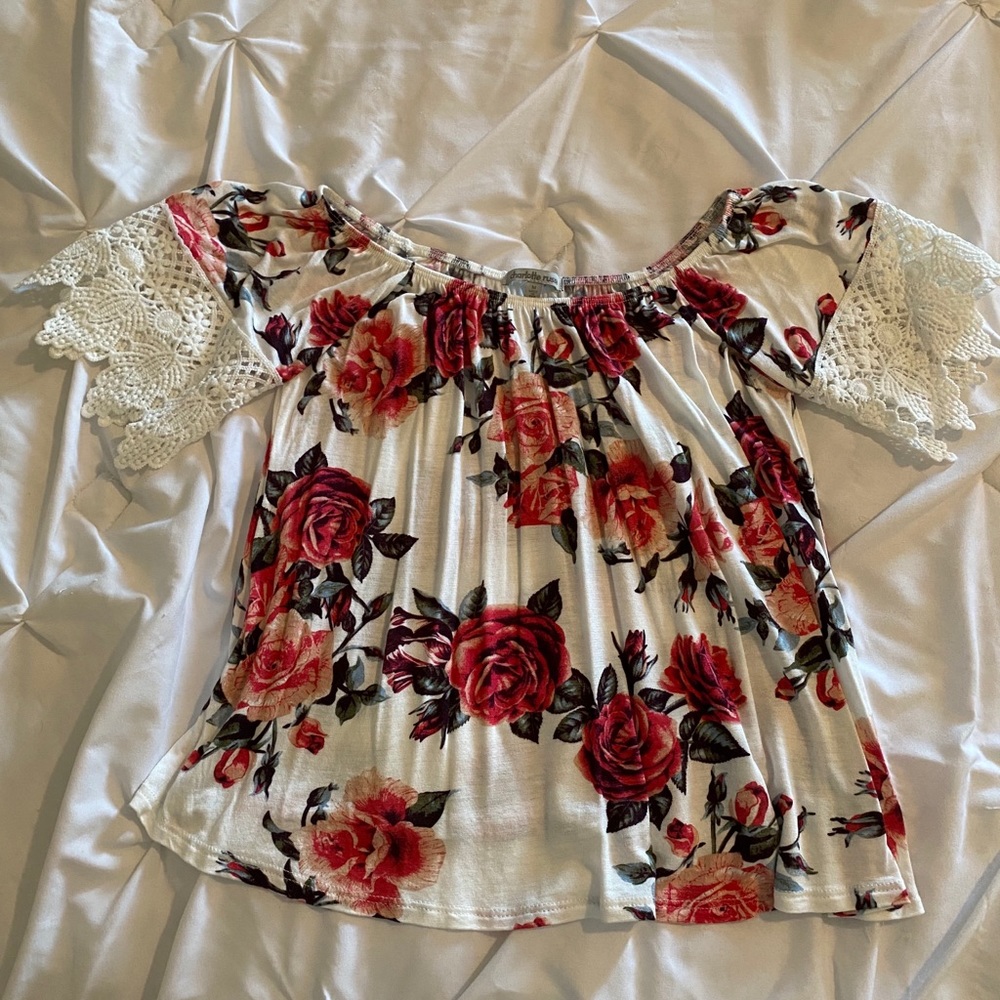Off the shoulder floral top
